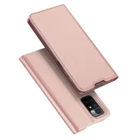 DUX DUCIS Skin Pro Faux Leather Wallet Flip Case for Xiaomi Redmi 10, Rose Gold