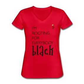 Everybody Black -Women's V-Neck T-Shirt