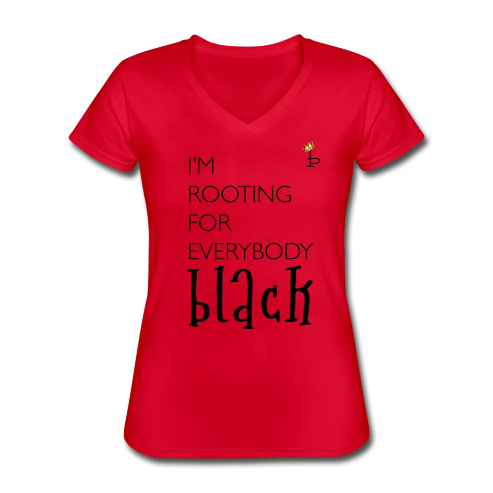 Everybody Black -Women's V-Neck T-Shirt