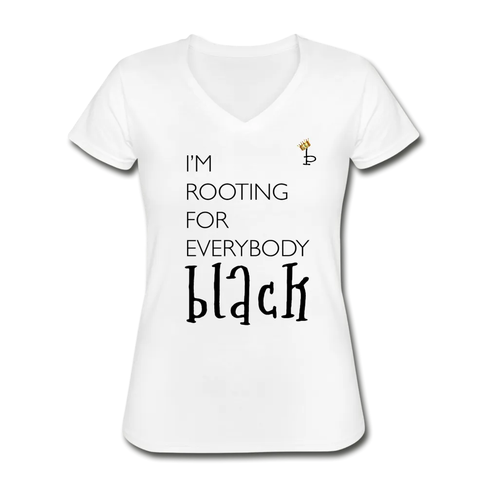 Everybody Black -Women's V-Neck T-Shirt