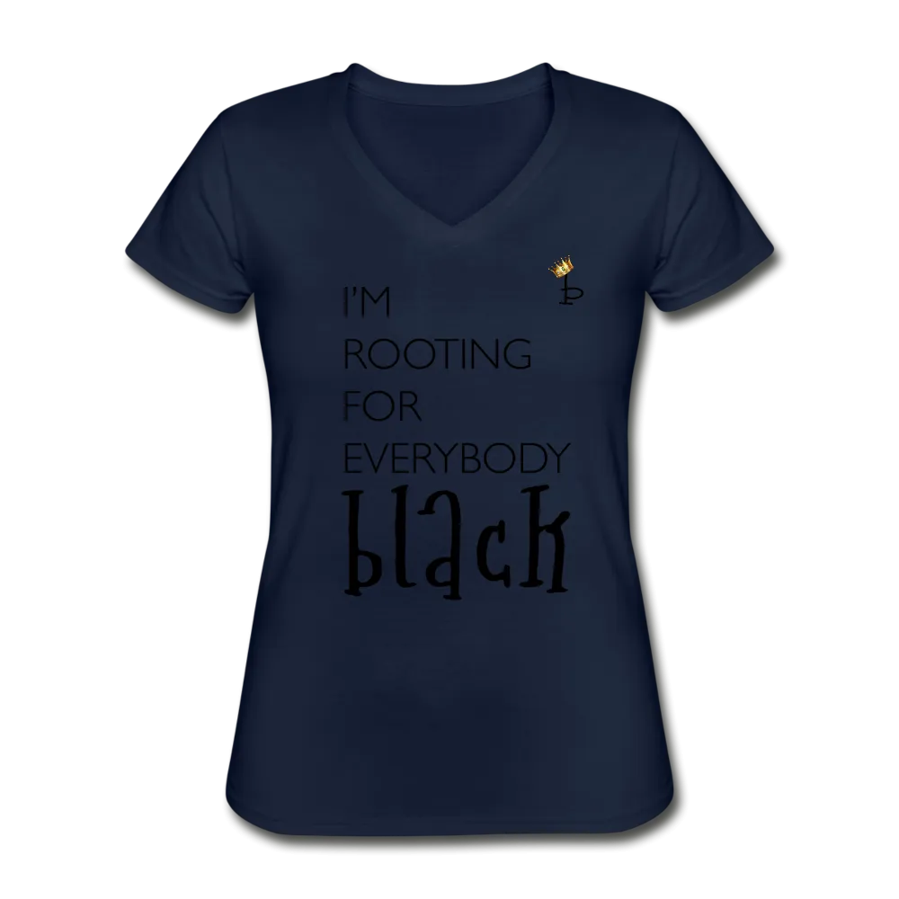 Everybody Black -Women's V-Neck T-Shirt