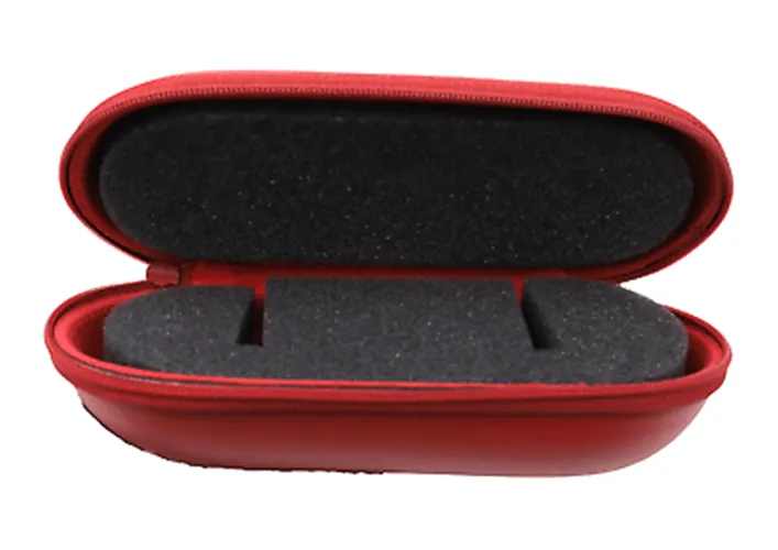 Experts Watches - 2 Watch Boxes Travel Service Case with Foam Inserts Zipper Red