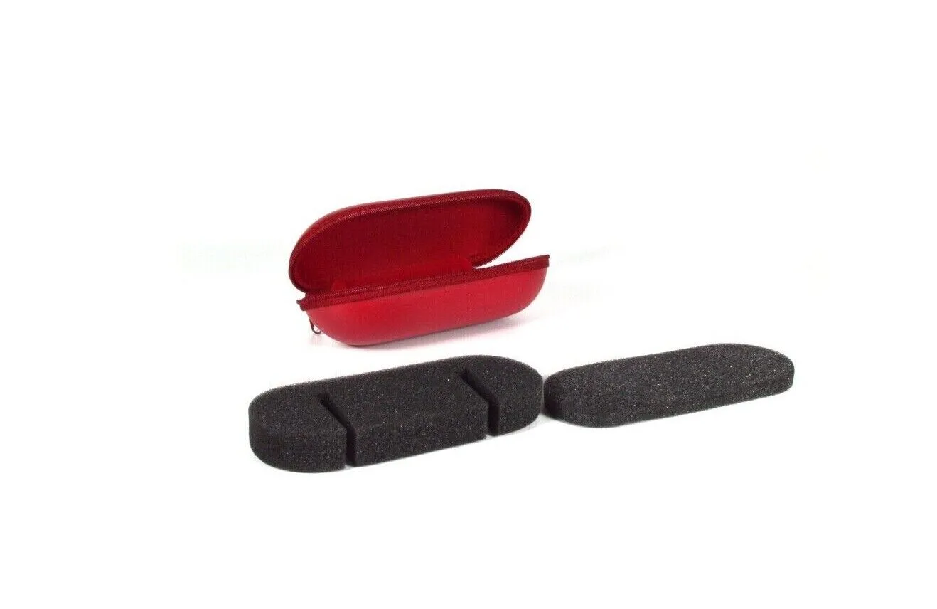 Experts Watches - 2 Watch Boxes Travel Service Case with Foam Inserts Zipper Red