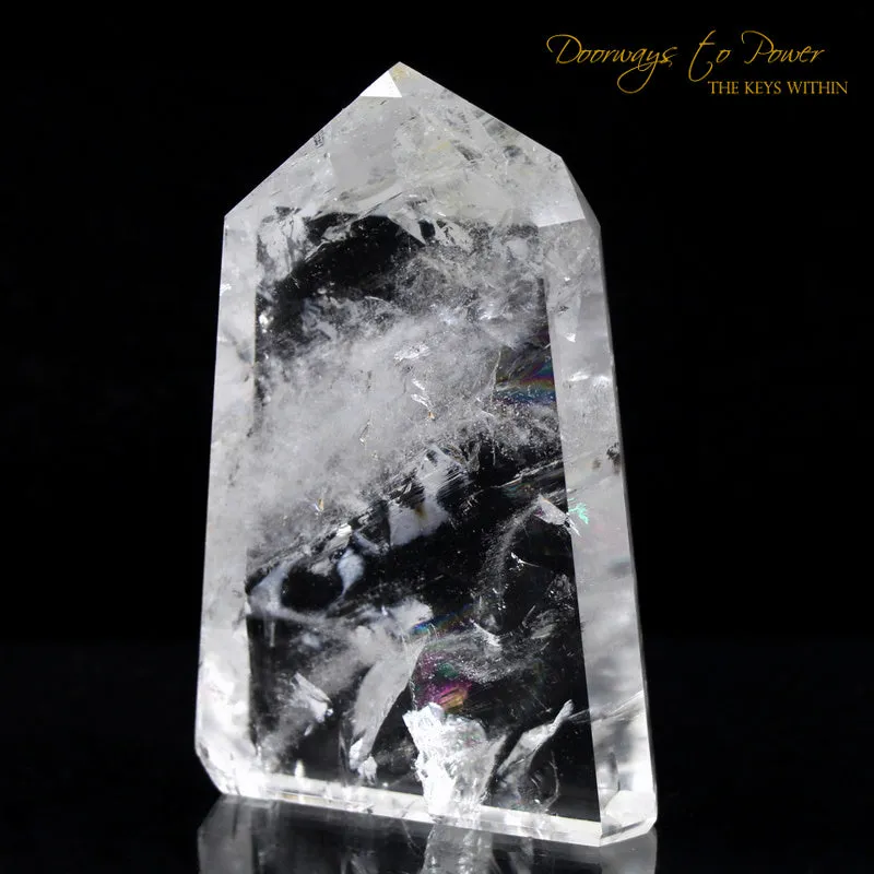 Exquisite Pure Clear Quartz Point & Devic Temple Master Crystal