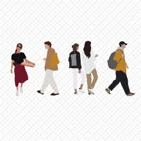 Flat Vector People Standing 3