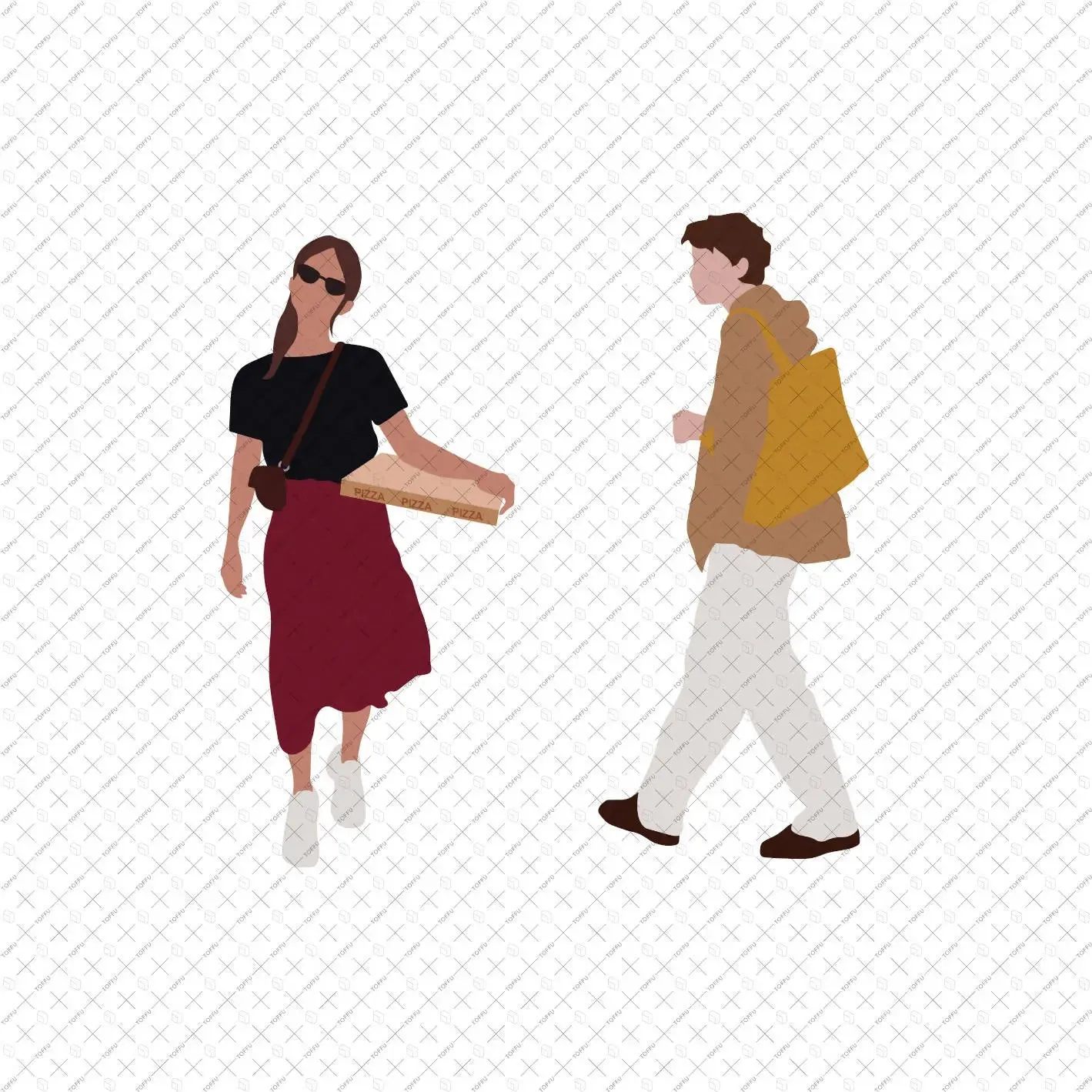 Flat Vector People Standing 3