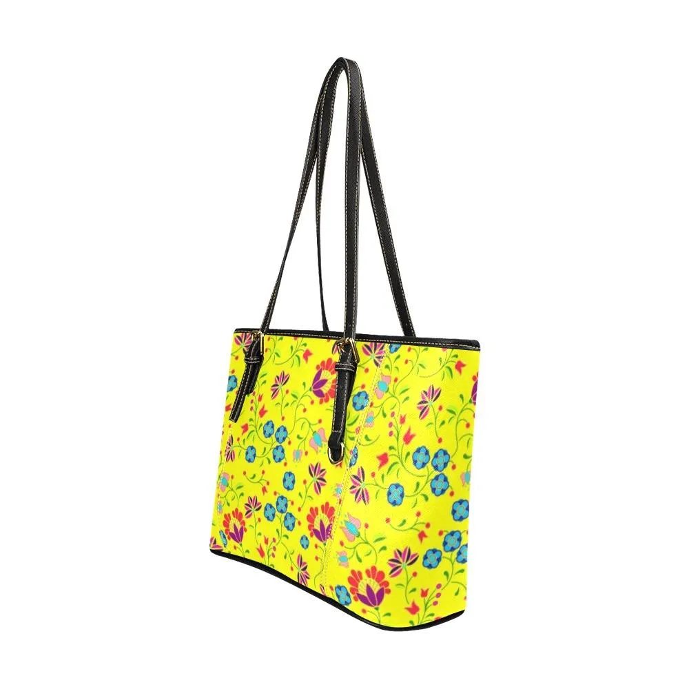 Fleur Indigine Mais Leather Tote Bag/Large