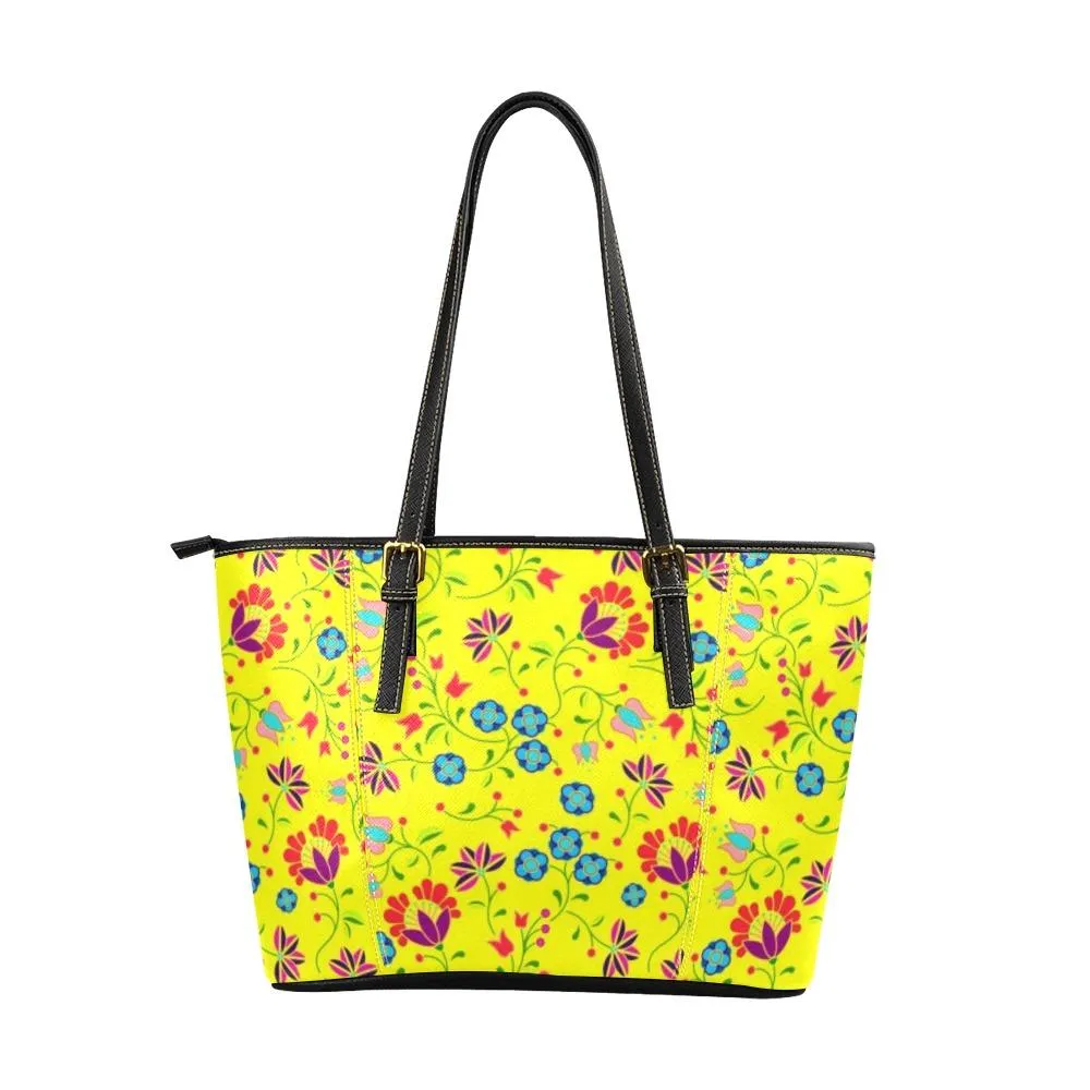 Fleur Indigine Mais Leather Tote Bag/Large