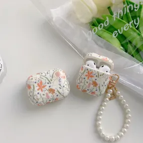 Flower Print Pearl Bracelet Case - AirPods Pro