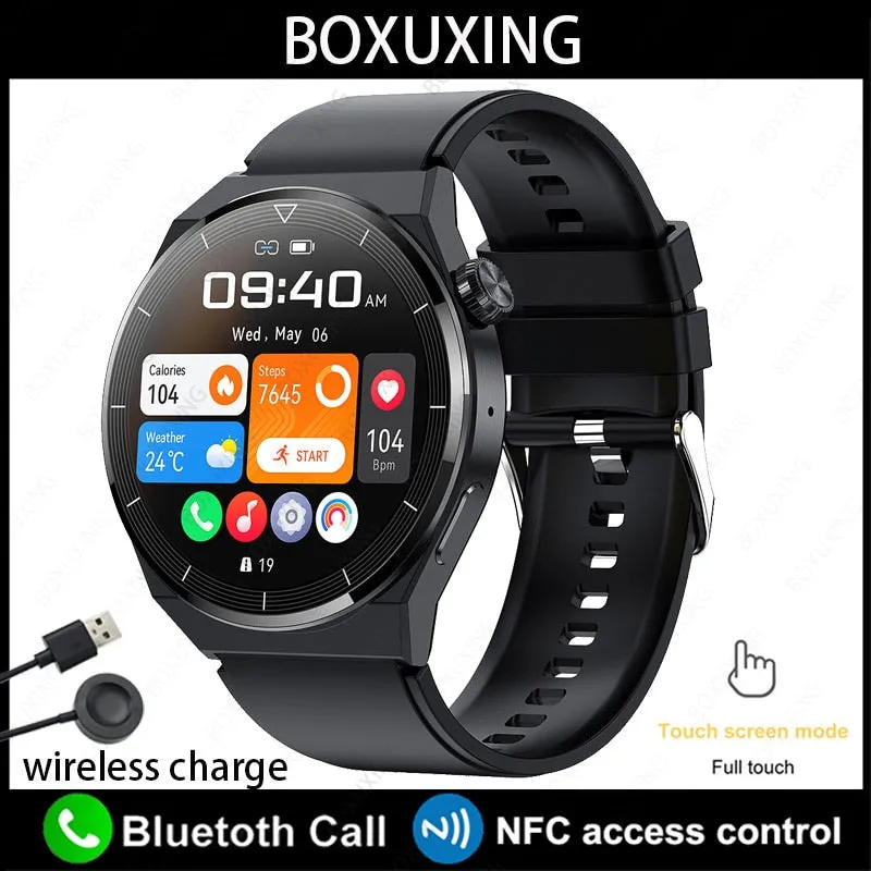 For Huawei Xiaomi NFC Smart Watch Men GT3 Pro AMOLED 390*390 HD Screen Heart Rate Bluetooth Call IP68 Waterproof SmartWatch 2023