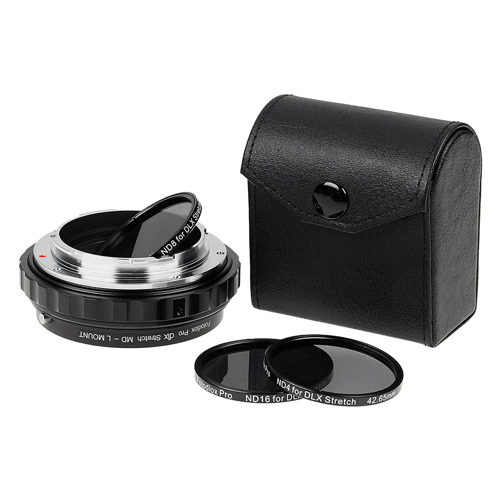 Fotodiox DLX Stretch Lens Adapter - Compatible with Minolta Rokkor (SR / MD / MC) Lens to L-Mount Alliance Mirrorless Cameras with Macro Focusing Helicoid and Magnetic Drop-In Filters