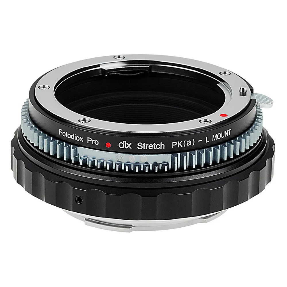 Fotodiox DLX Stretch Lens Adapter - Compatible with Pentax K Auto Focus (PK AF) Mount Lens to L-Mount Alliance Mirrorless Cameras with Macro Focusing Helicoid and Magnetic Drop-In Filters