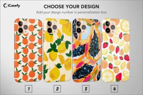 Fruity Phone Case Lemon Orange Strawberry Papaya Cover