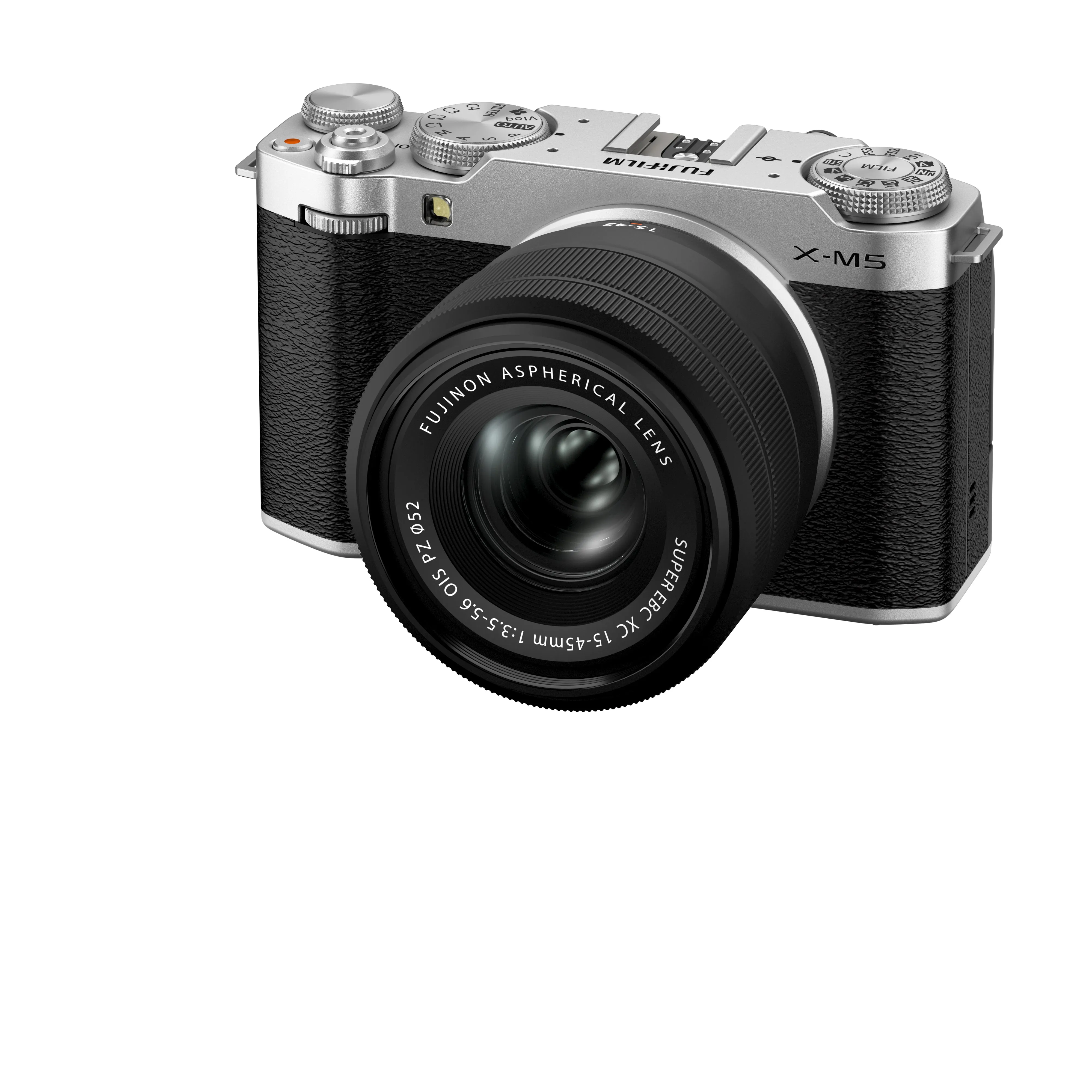 FUJIFILM X-M5 Mirrorless Camera with 15-45mm f/3.5-5.6 Lens (Silver)