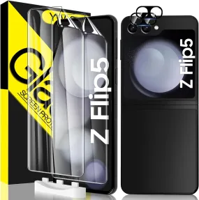 Galaxy Z Flip 5 Case with 2 Screen Protectors