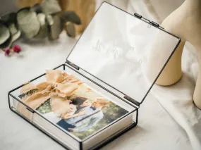 Glass Photo Box for Premium Wedding & Boudoir Photos – Luxury Keepsake Box