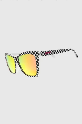 goodr Carl’s Diner Server with Checkered Past Sunglasses in Black/White Checker | G00397-PG-PK1-RF