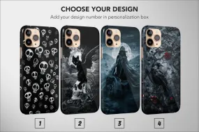 Goth Phone Case Gothic Witchy Skull Dark Crow Aesthetic Night Cover