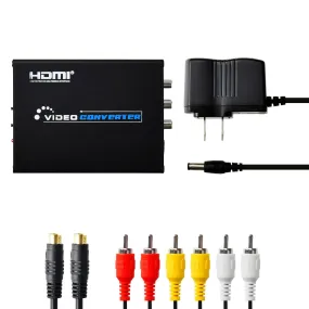 HDMI to Composite S-Video AV Converter Adapter US Plug