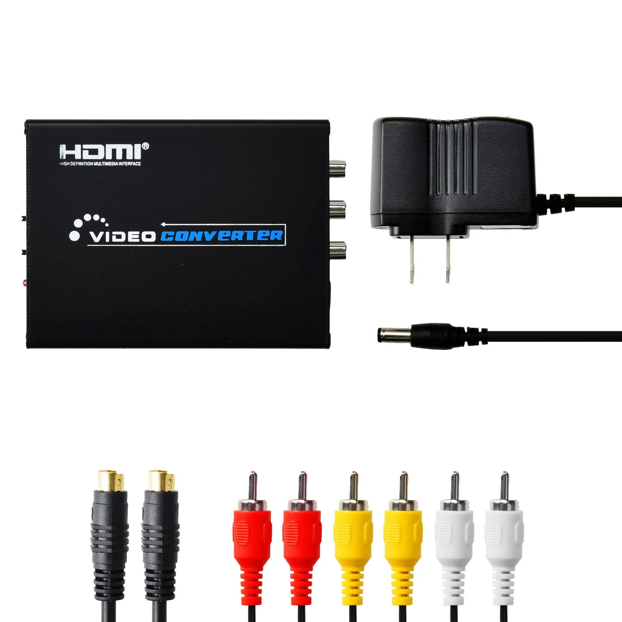 HDMI to Composite S-Video AV Converter Adapter US Plug