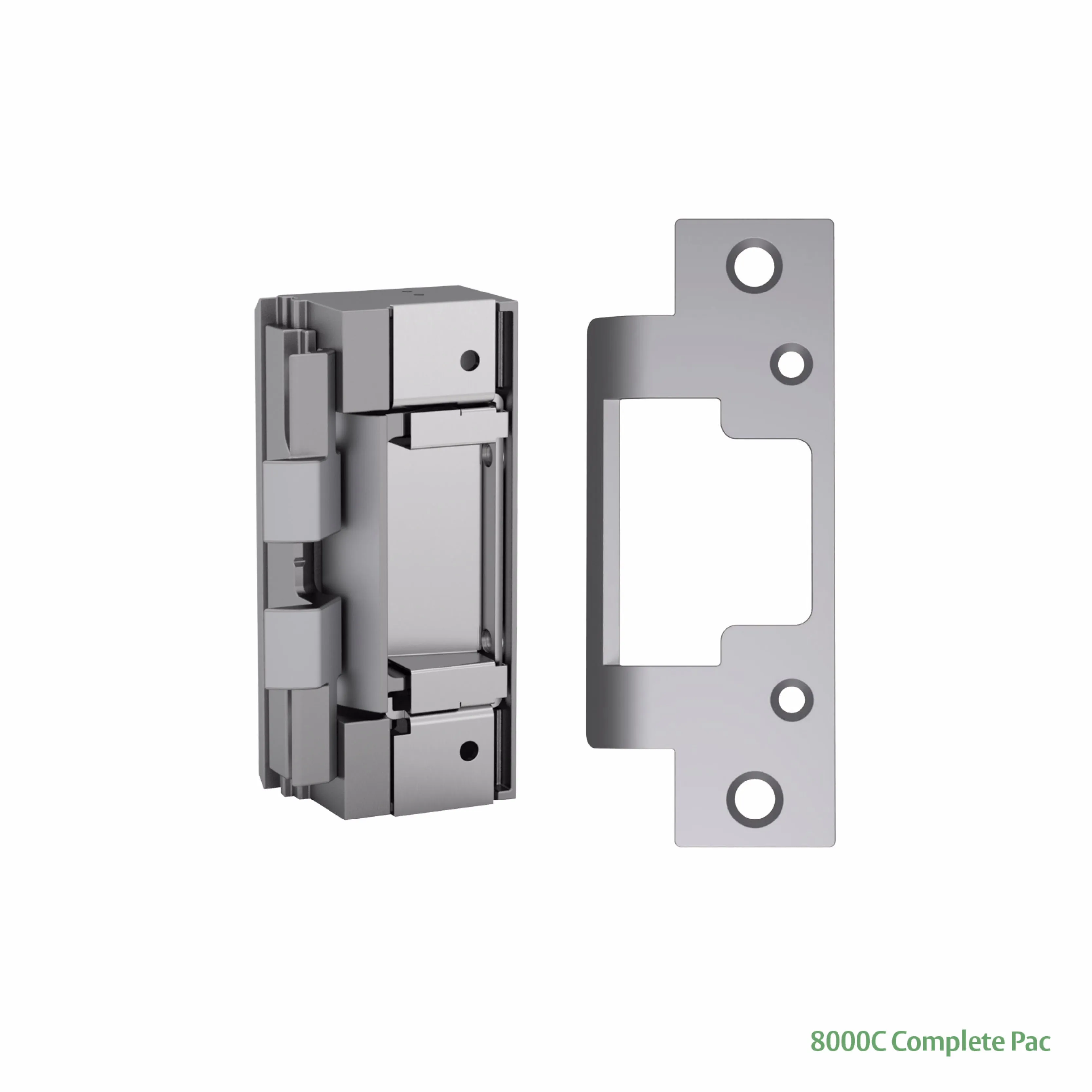 HES 8000C-630 8000 Series Electric Strike, Includes 801 and 801A Faceplates, Satin Stainless Steel