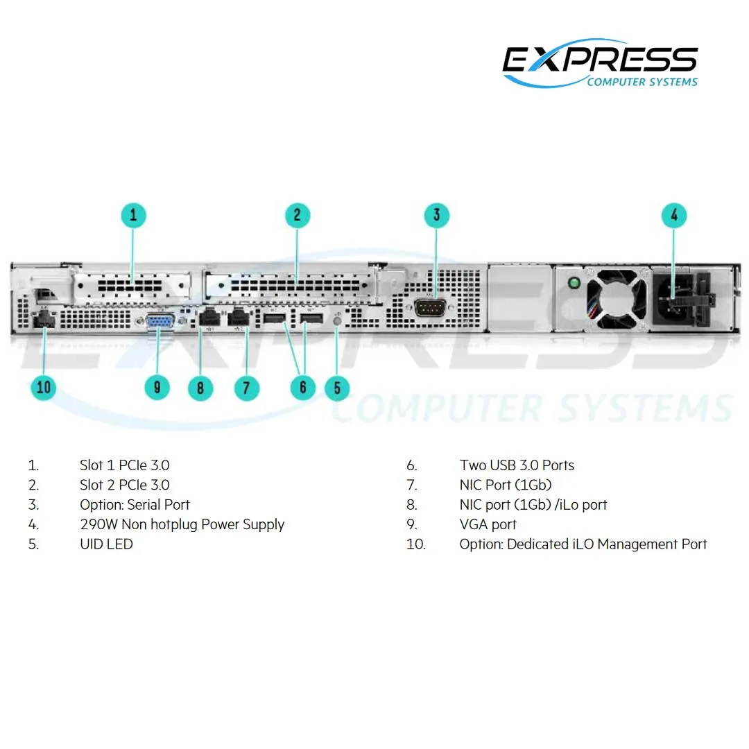 HPE ProLiant DL20 Gen10 Non-hot Plug 2LFF Server Chassis | P06961-B21