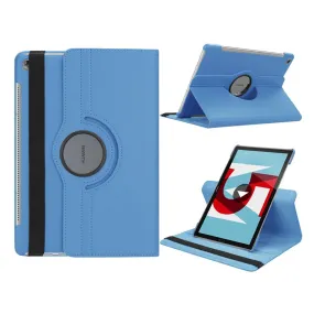 Huawei MediaPad M5 10 litchi grain leather flip case - Baby Blue