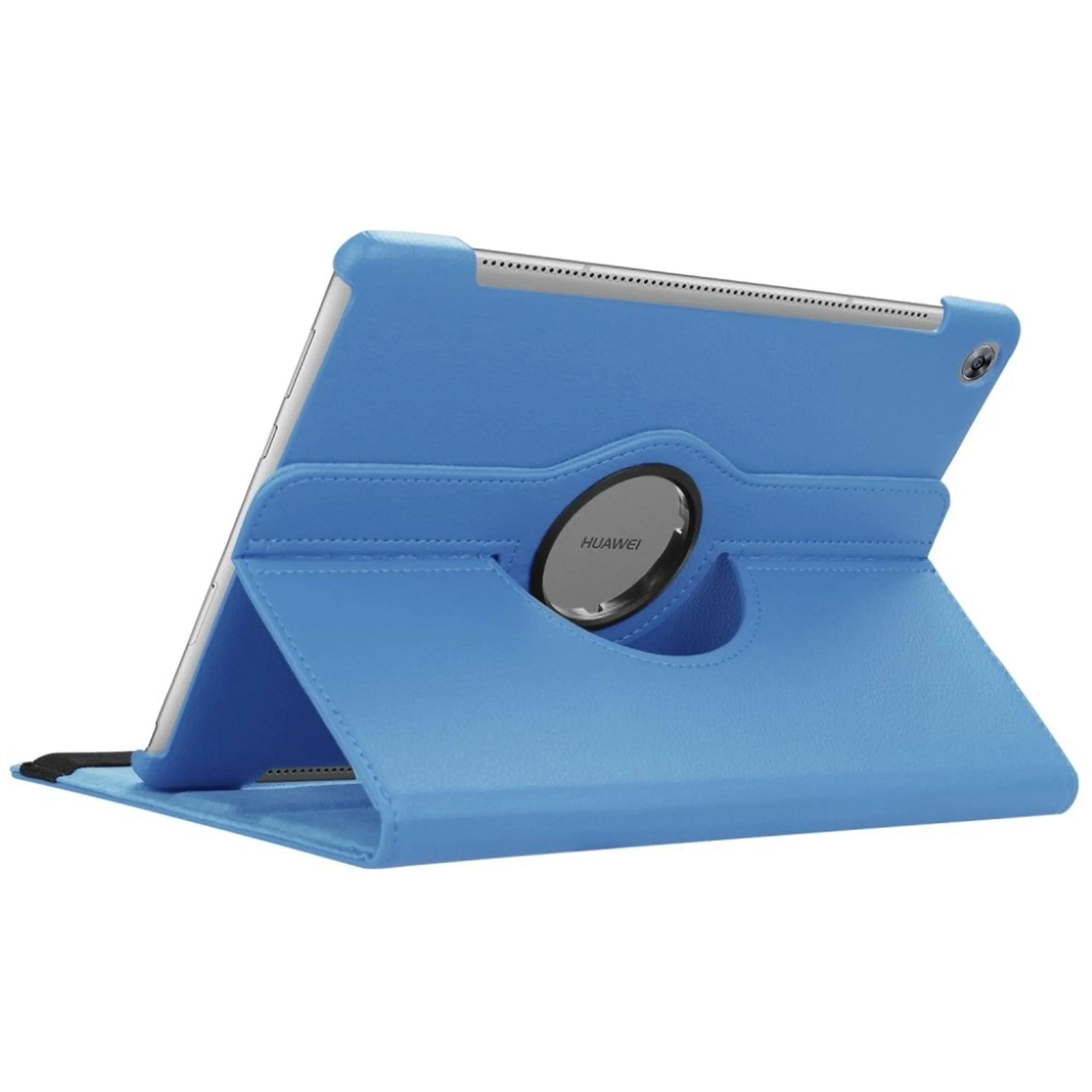 Huawei MediaPad M5 10 litchi grain leather flip case - Baby Blue