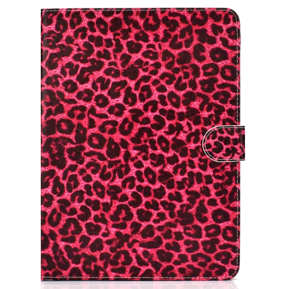 iPad 10.2 (2021) / Air (2019) cool pattern leather flip case - Red Leopard Texture