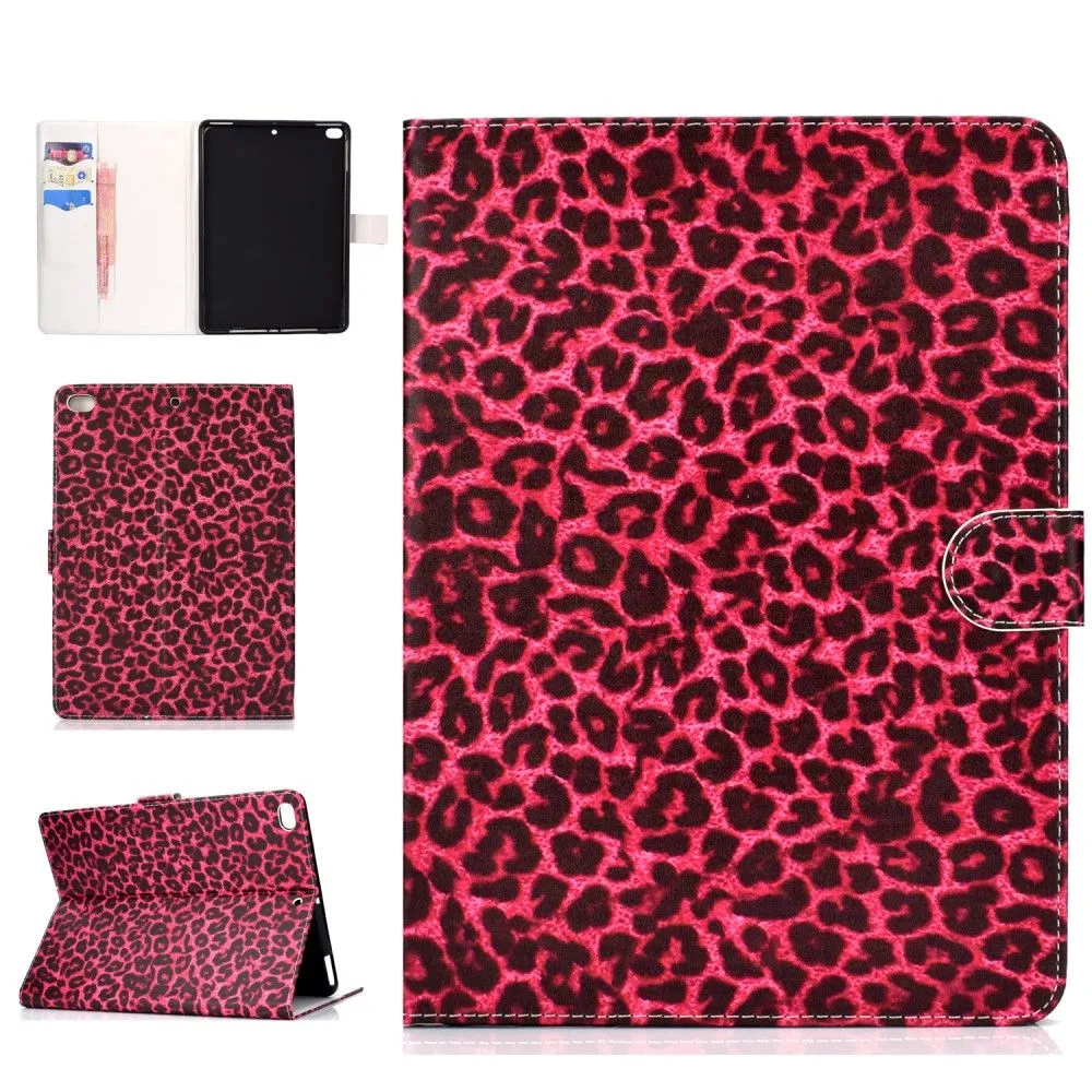 iPad 10.2 (2021) / Air (2019) cool pattern leather flip case - Red Leopard Texture