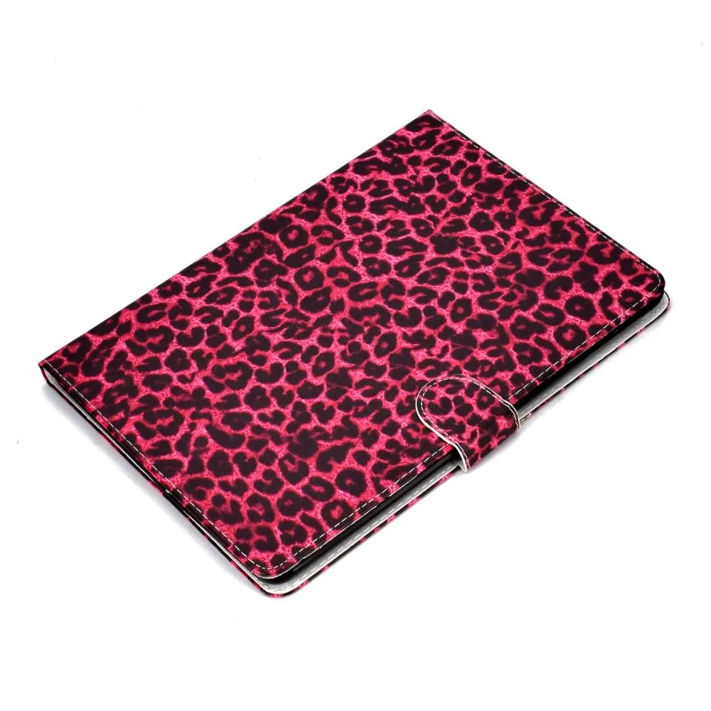 iPad 10.2 (2021) / Air (2019) cool pattern leather flip case - Red Leopard Texture