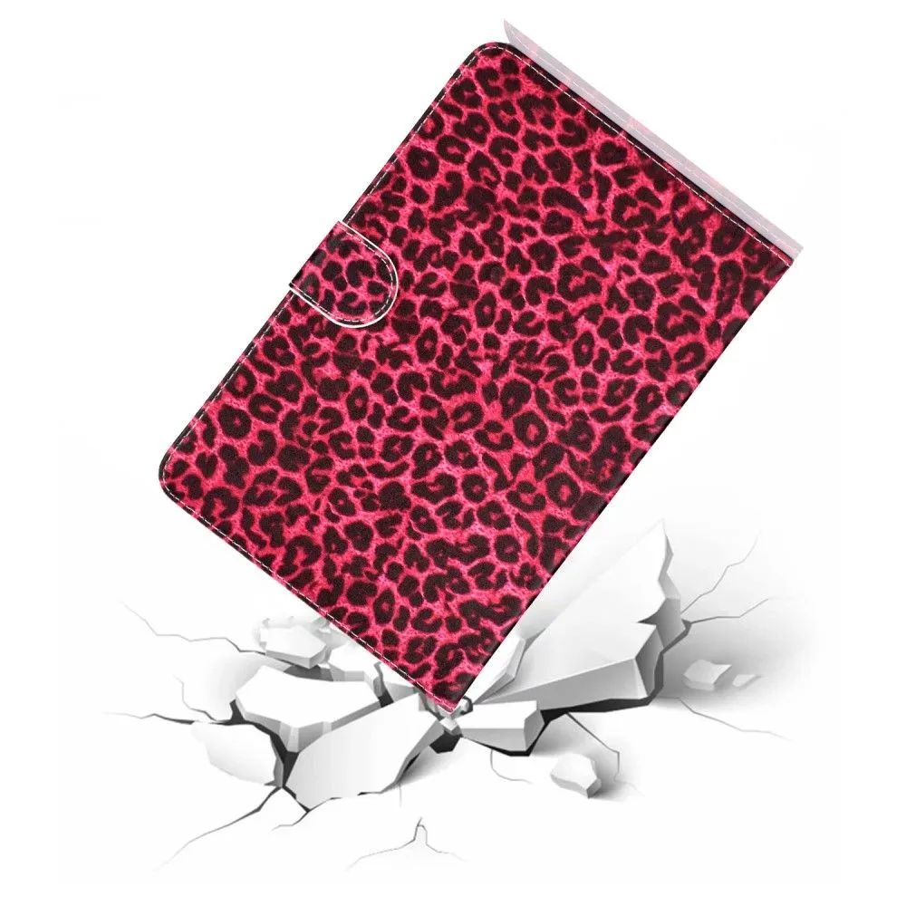 iPad 10.2 (2021) / Air (2019) cool pattern leather flip case - Red Leopard Texture