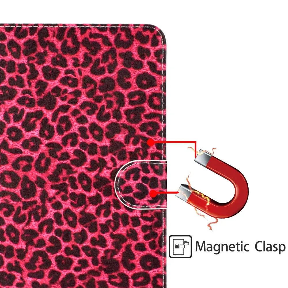 iPad 10.2 (2021) / Air (2019) cool pattern leather flip case - Red Leopard Texture