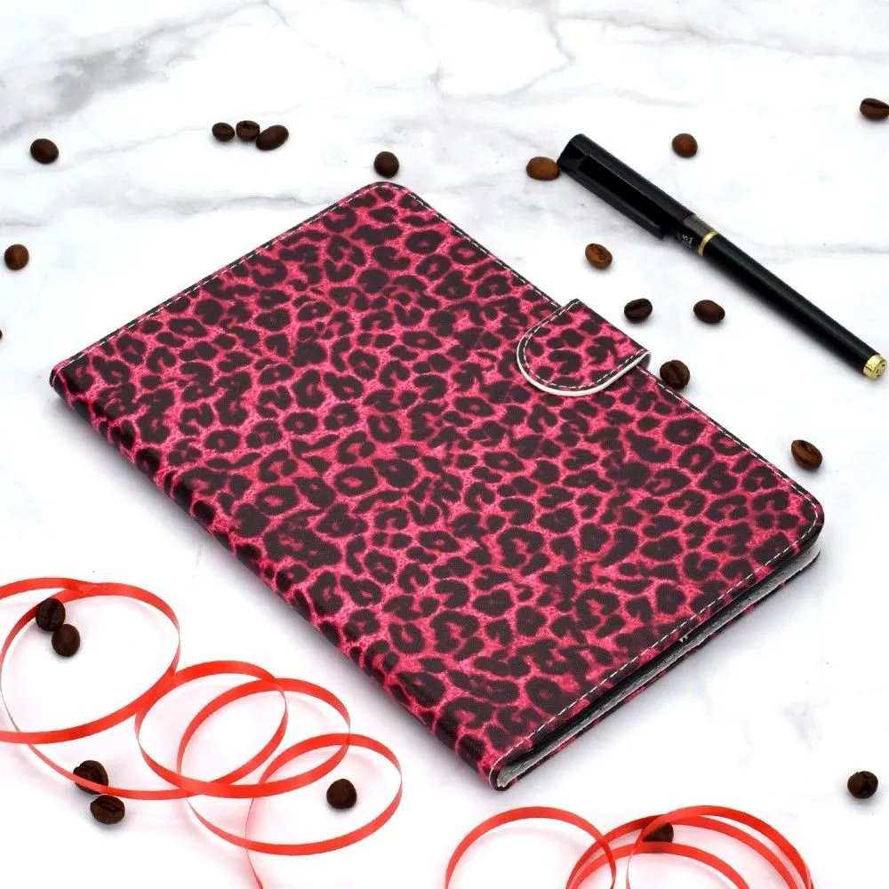 iPad 10.2 (2021) / Air (2019) cool pattern leather flip case - Red Leopard Texture