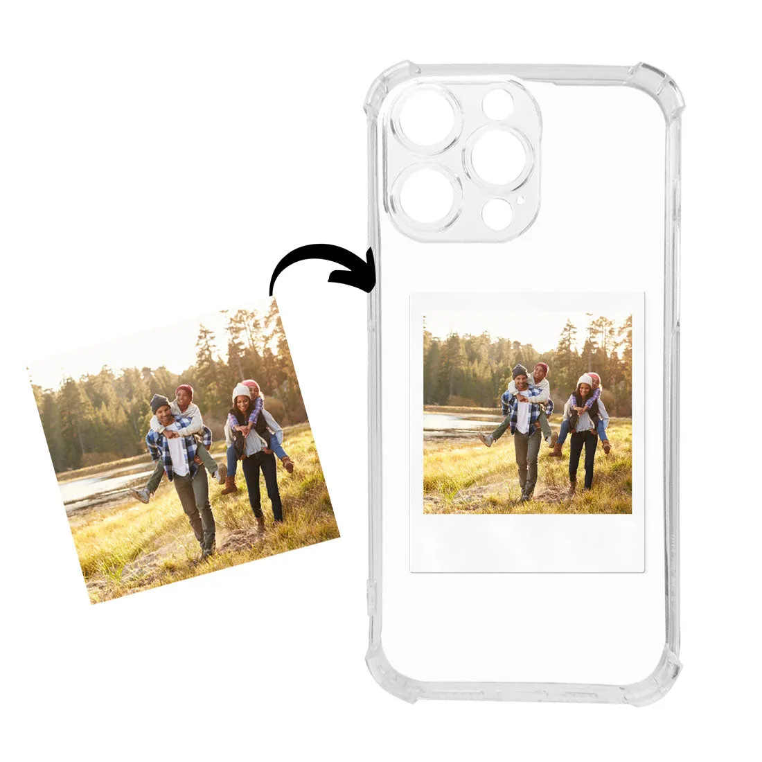 IPhone 13 Pro Back Cover with Photo Transparent TPU Case with Camera Protection