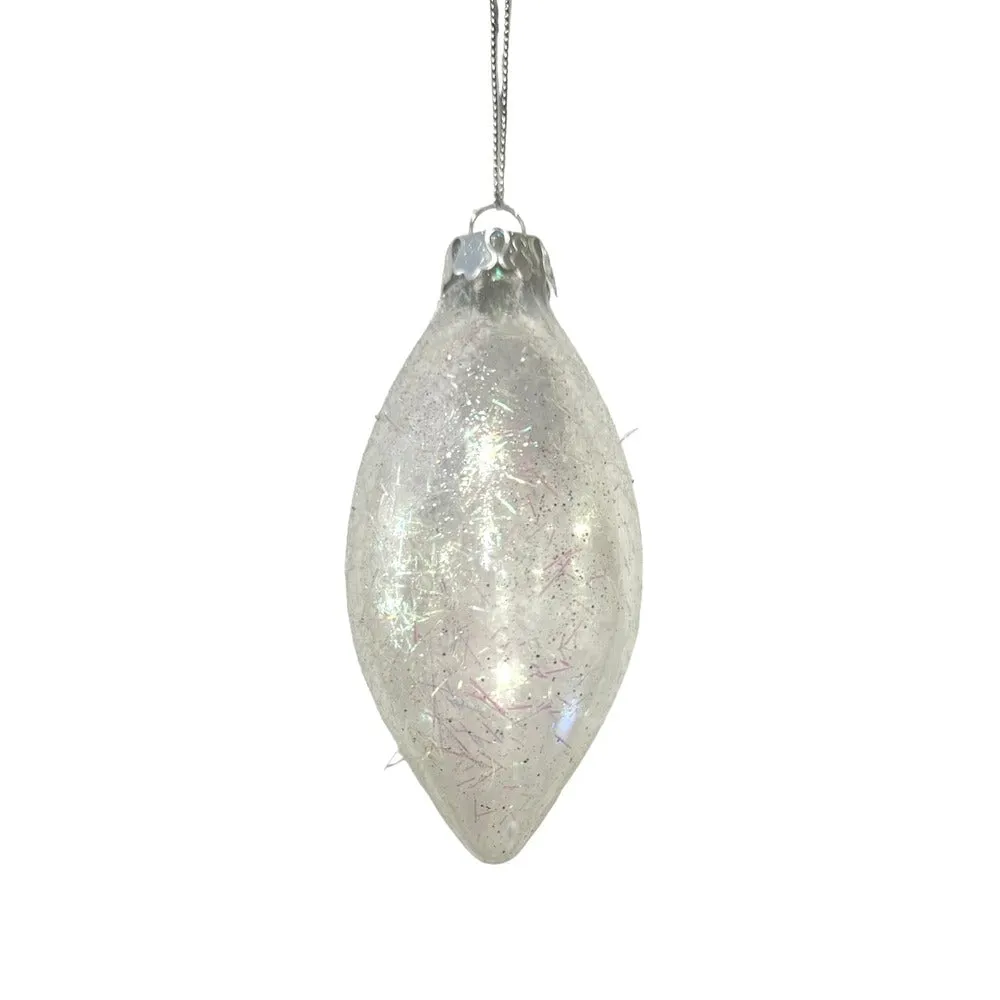 Iridescent Double Point Glass Ornament