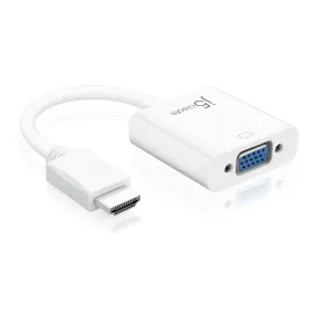 J5create Hdmi To Vga Adapter (Hdmi M - Vga F 3.5Mm Audio F 10Cm; Colour White) Jda213-N