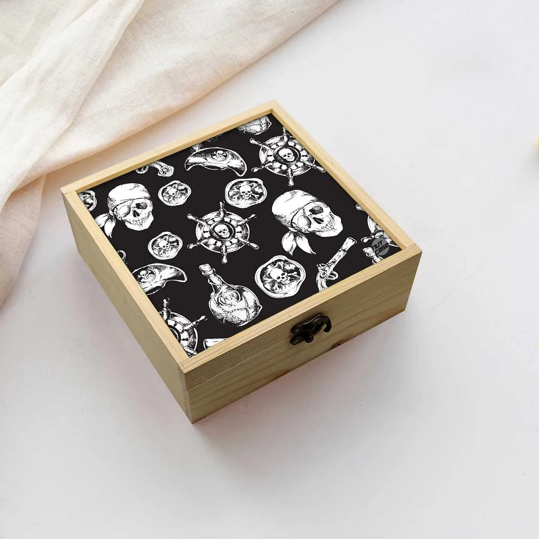 Jewellery Box Makepup Organizer -  Pilot Skull