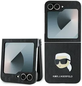 Karl Lagerfeld Saffiano Monogram Case for Samsung Galaxy Z Flip 6 Black - KLHCZF6PGKSKIHK