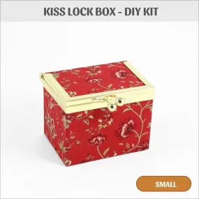 Kiss lock fabric box DIY kit, SMALL fabric box kit, cartonnage kit 197