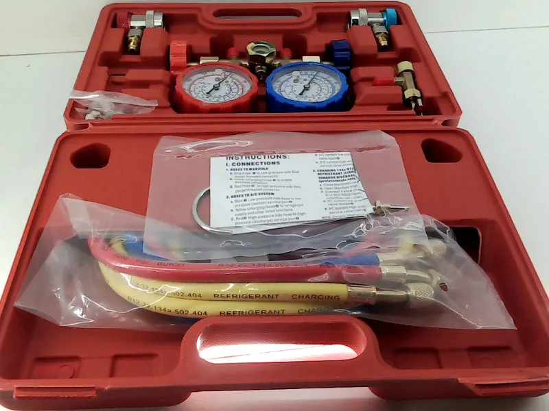 Komtai 3 Way AC Diagnostic Couplers with Can Tap in Carrying Case