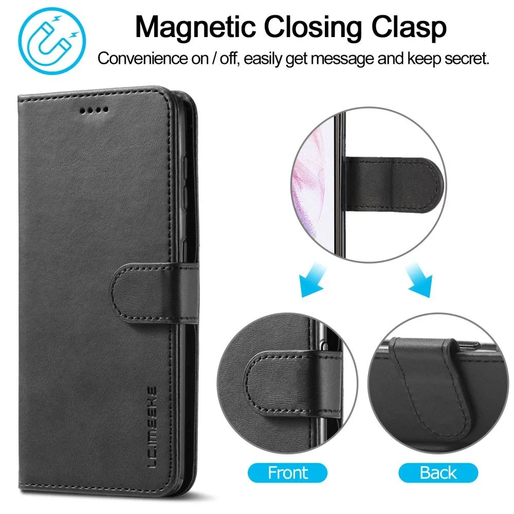 LC.IMEEKE Samsung Galaxy S22 Flip Case - Black