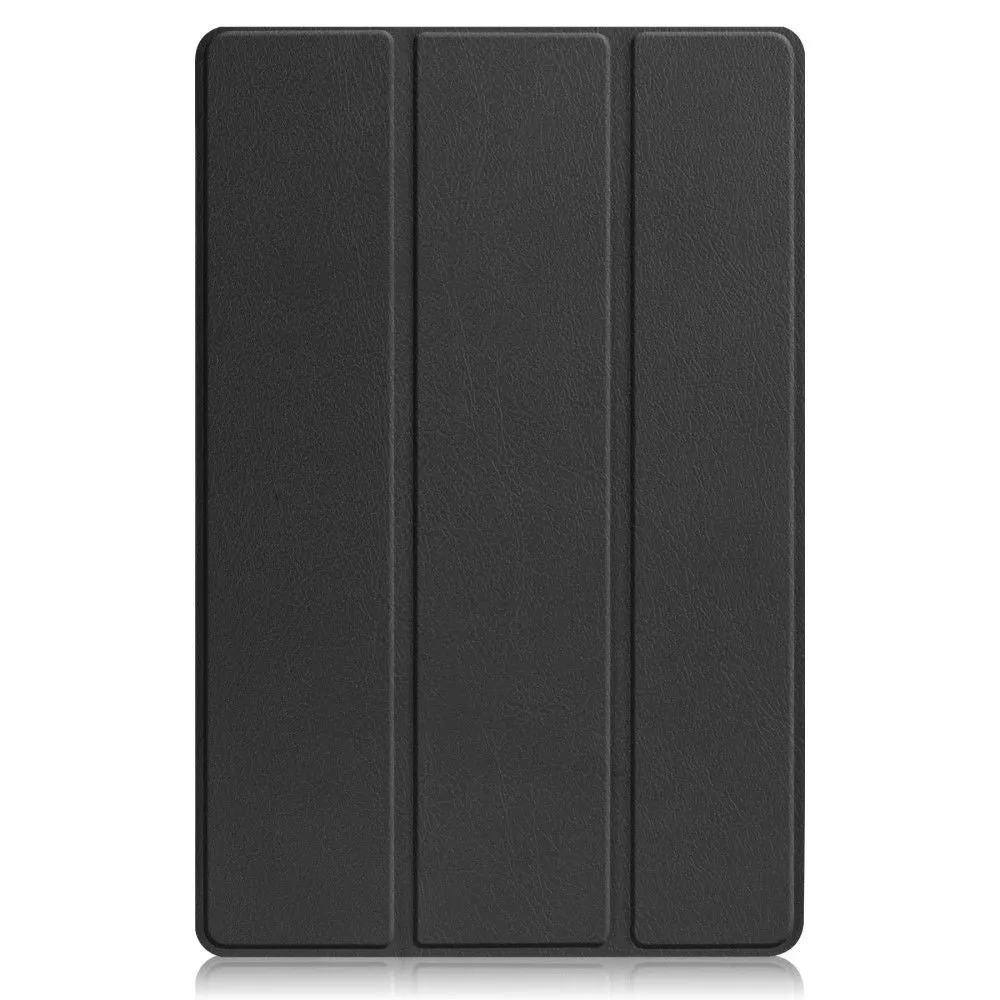 Lenovo Tab P12 Pro tri-fold leather flip case - Black