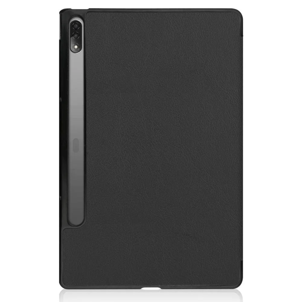 Lenovo Tab P12 Pro tri-fold leather flip case - Black