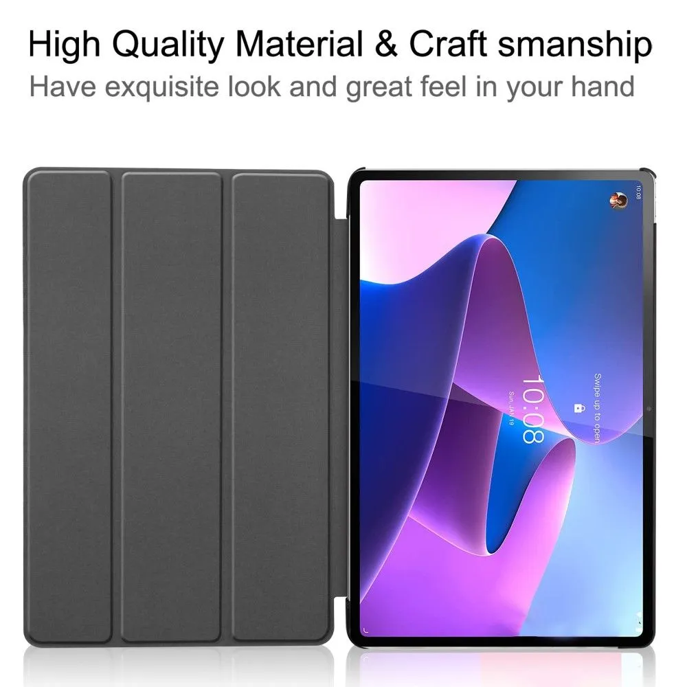 Lenovo Tab P12 Pro tri-fold leather flip case - Blue