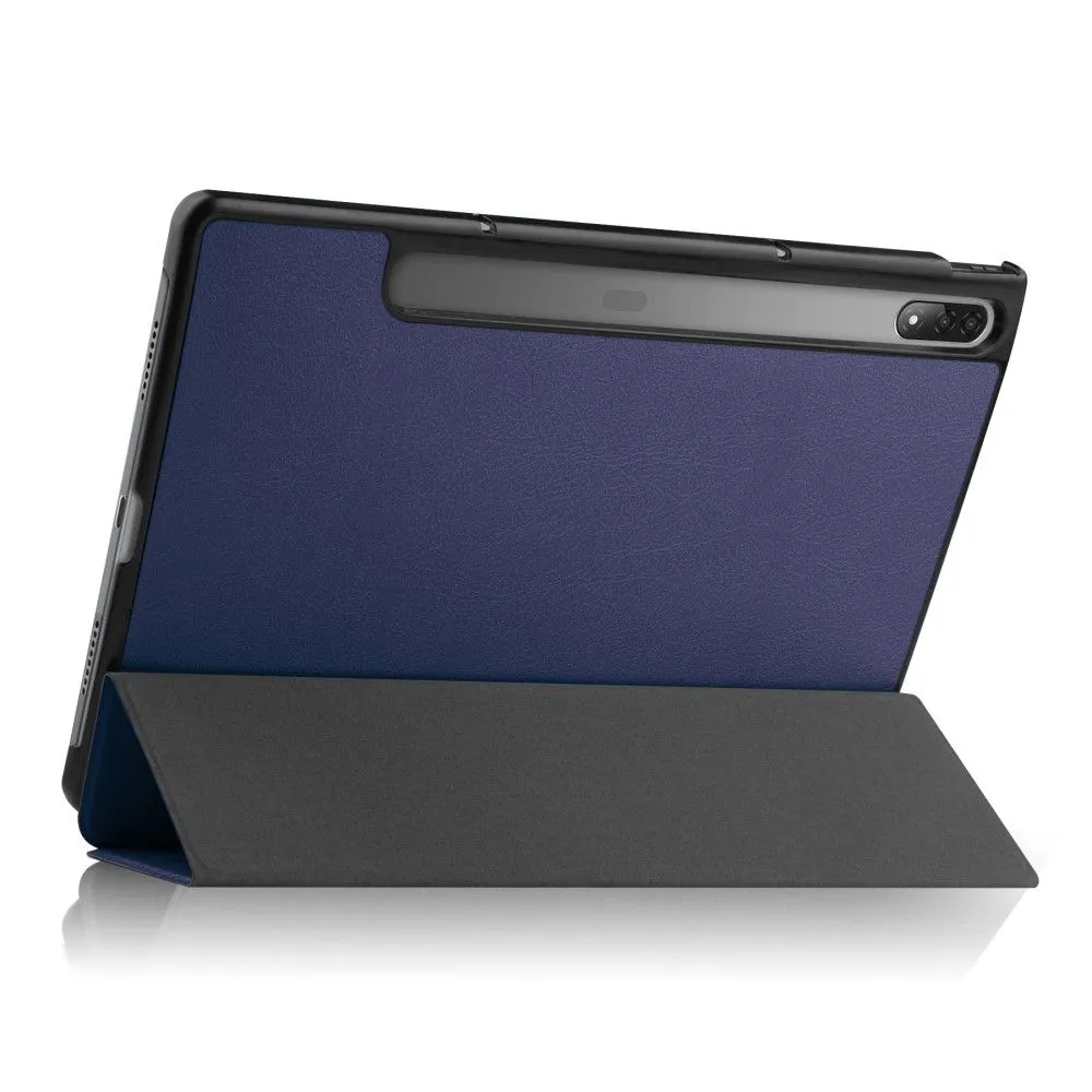 Lenovo Tab P12 Pro tri-fold leather flip case - Blue