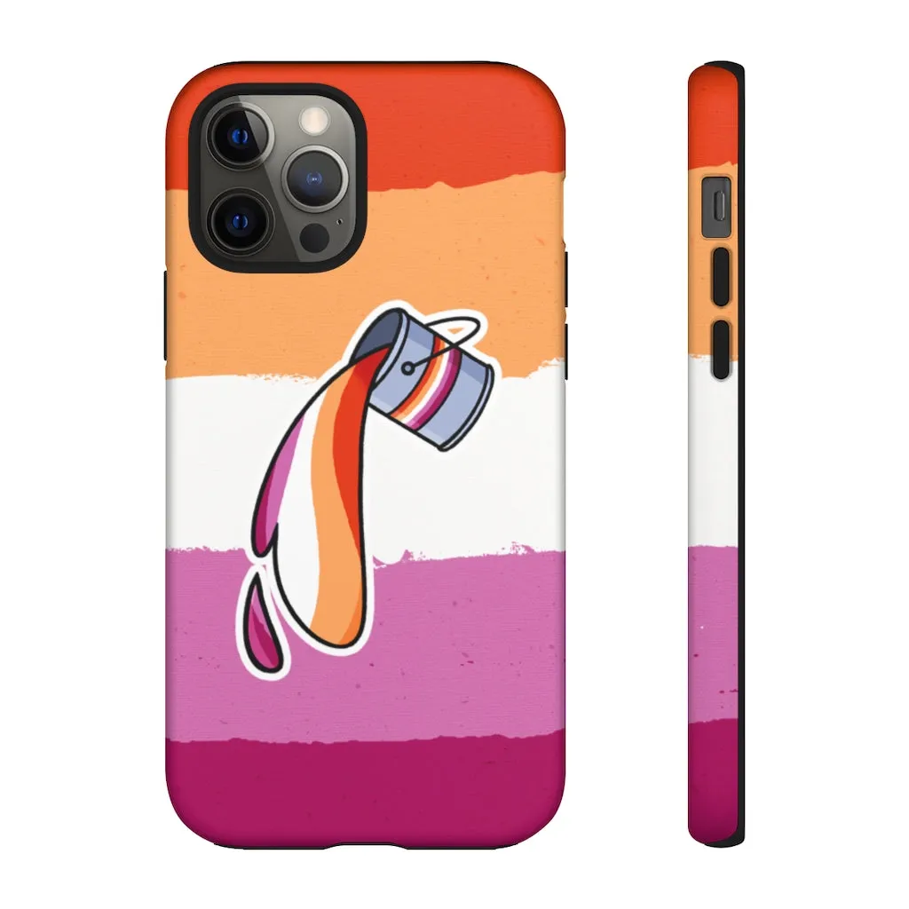 Lesbian Flag Paint Phone Case for Apple & Samsung