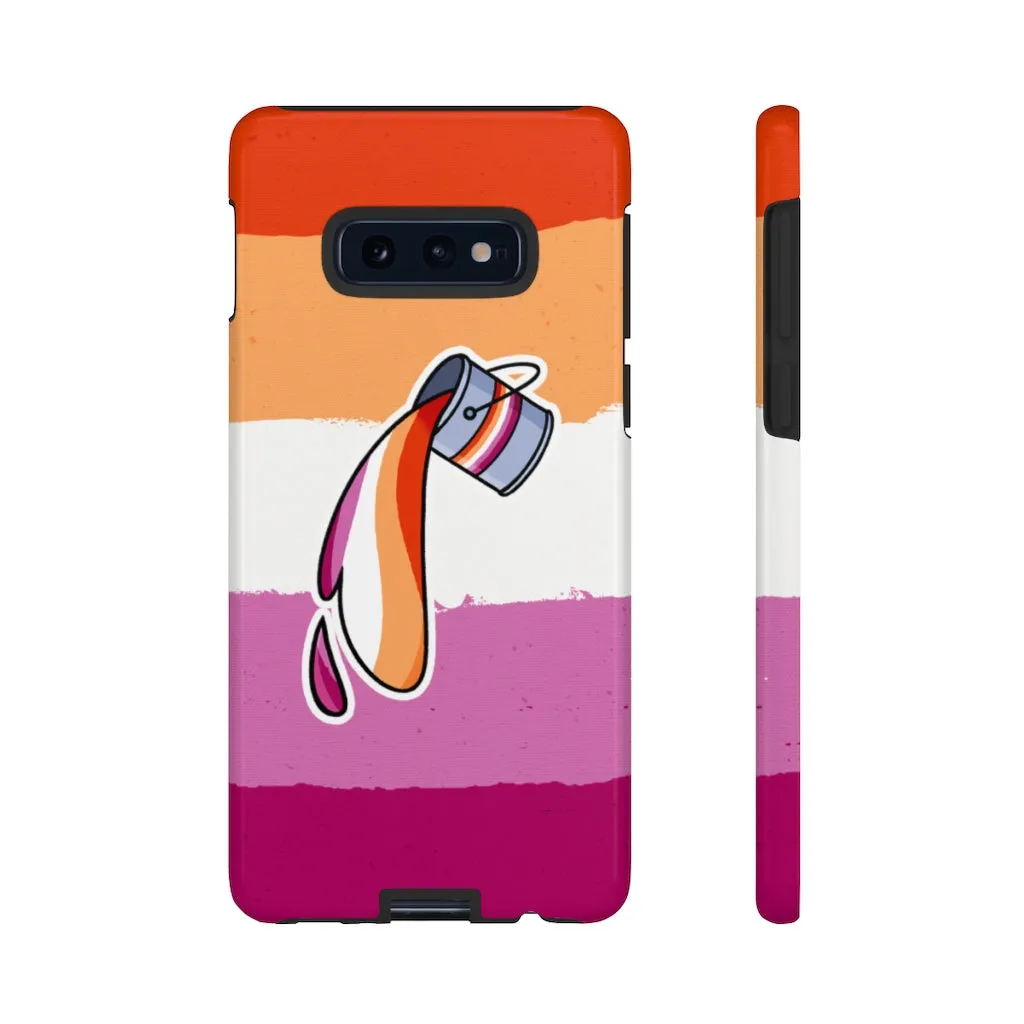 Lesbian Flag Paint Phone Case for Apple & Samsung