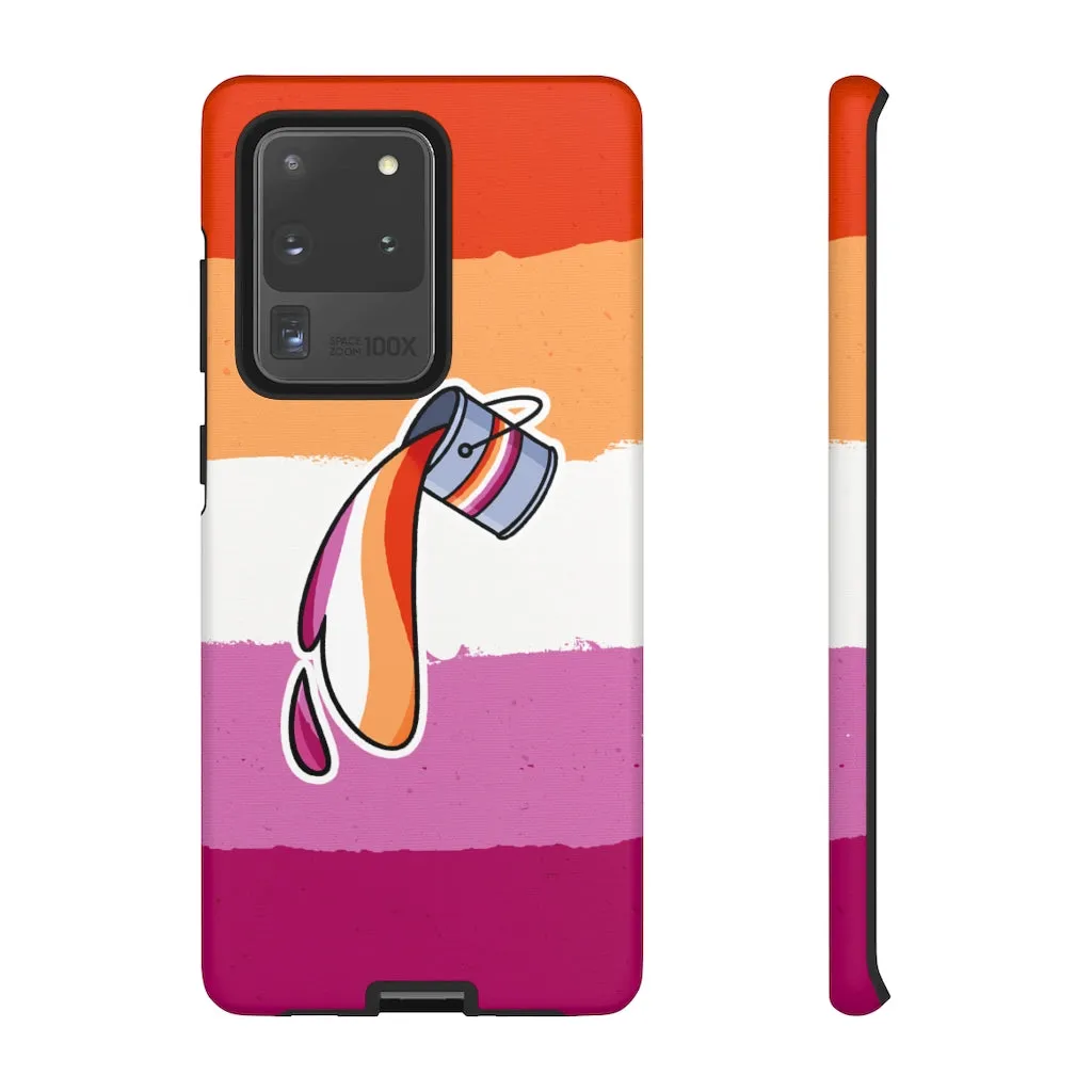 Lesbian Flag Paint Phone Case for Apple & Samsung