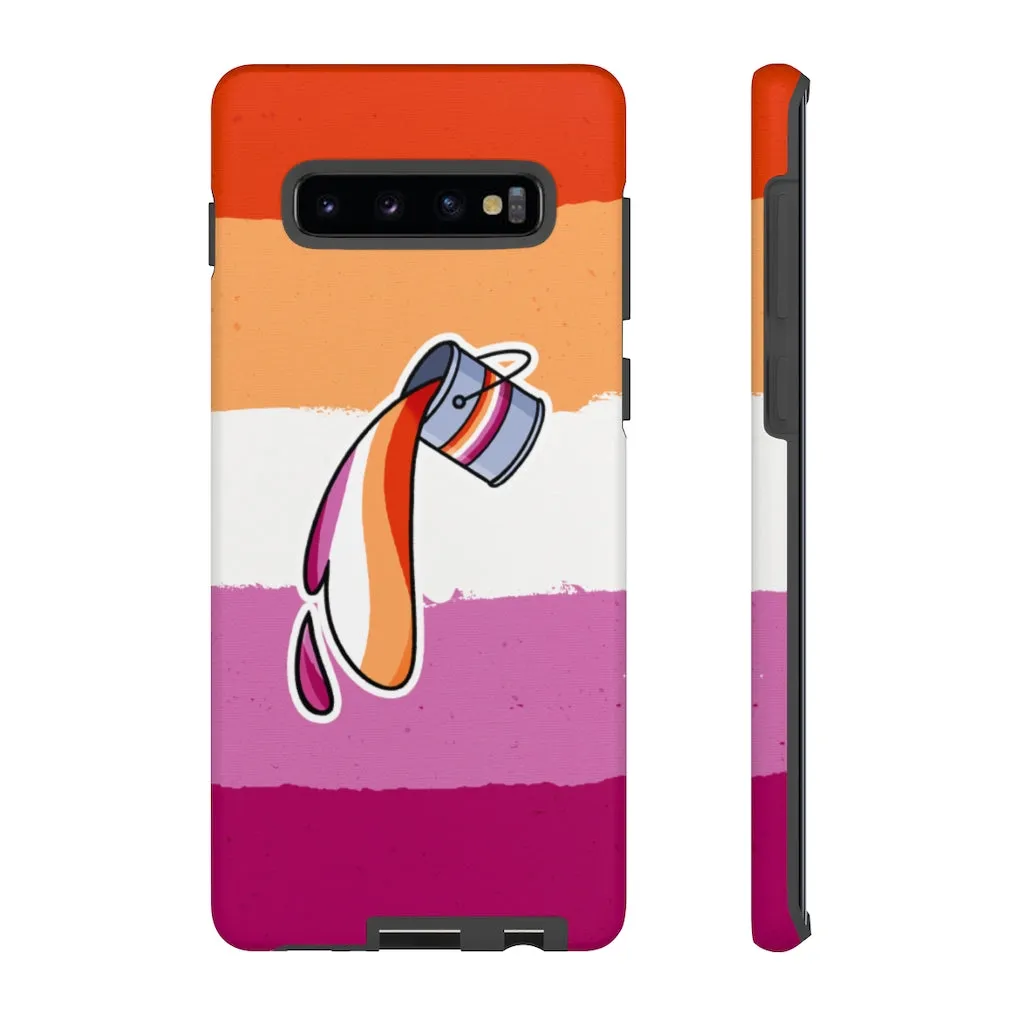 Lesbian Flag Paint Phone Case for Apple & Samsung